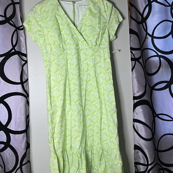 Tommy Hilfiger green shift dress with cap sleeves size 10 new with tags - Picture 6 of 16
